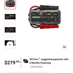 Brand New NOCO 2,000A HD Lithium Jump Starter