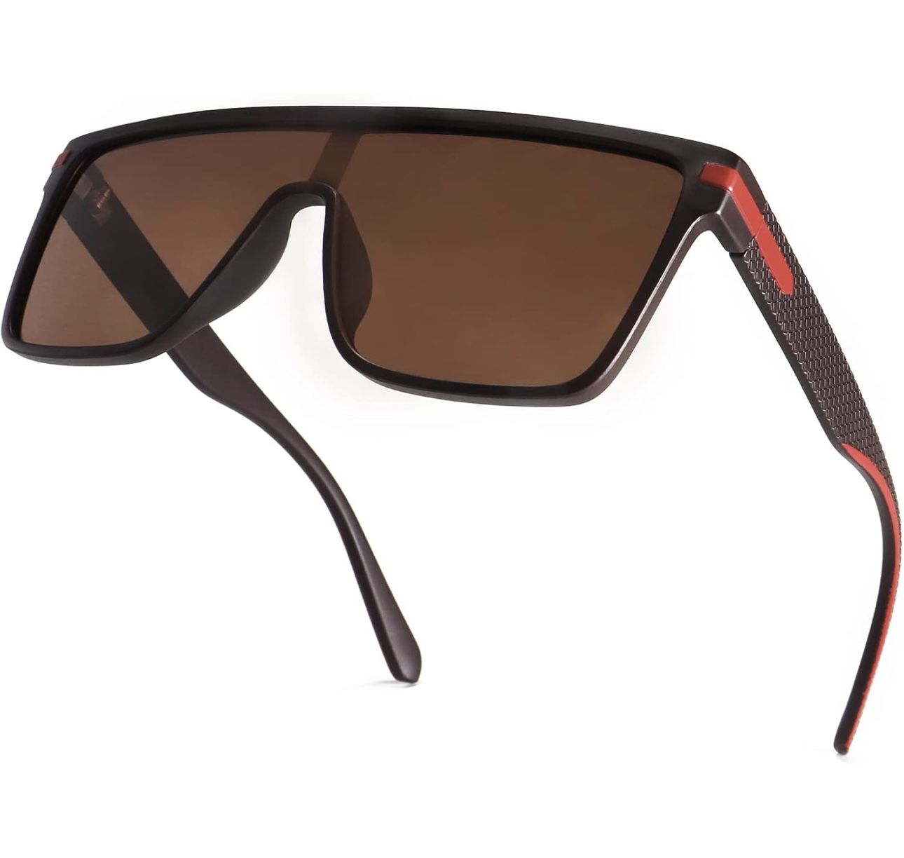 UV400 Sport Oversized Sunglasses for Women Men, Square Trendy Flat Top Sunglasses