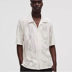 Lululemon Men's Jacquard-Mesh Short-Sleeve Shirt SLNSH Collection
