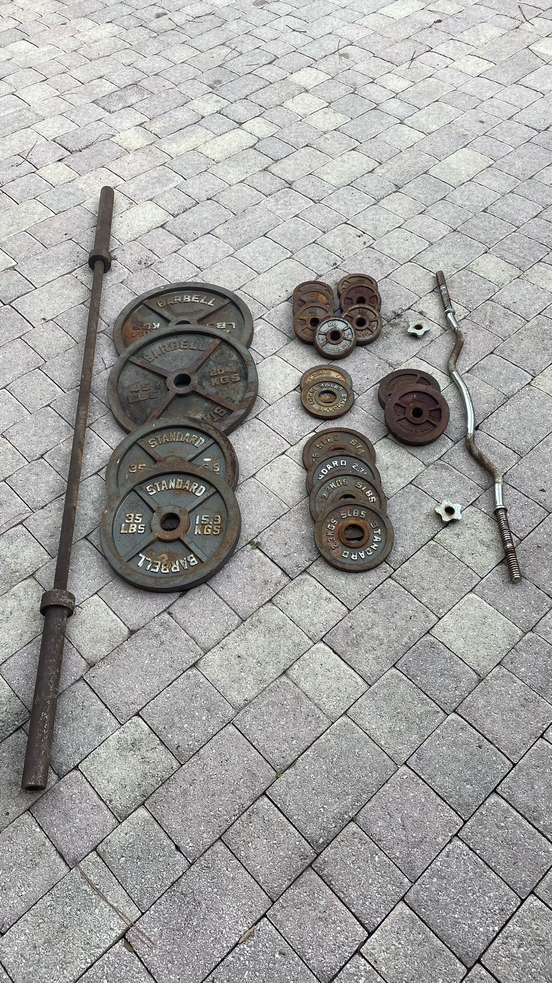 Weights and Bars $200.00 CASH, TEXT FOR PRICES.