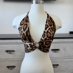 ིྀི ˚𓃹Leopard halter top       ིྀི ˚𓃹