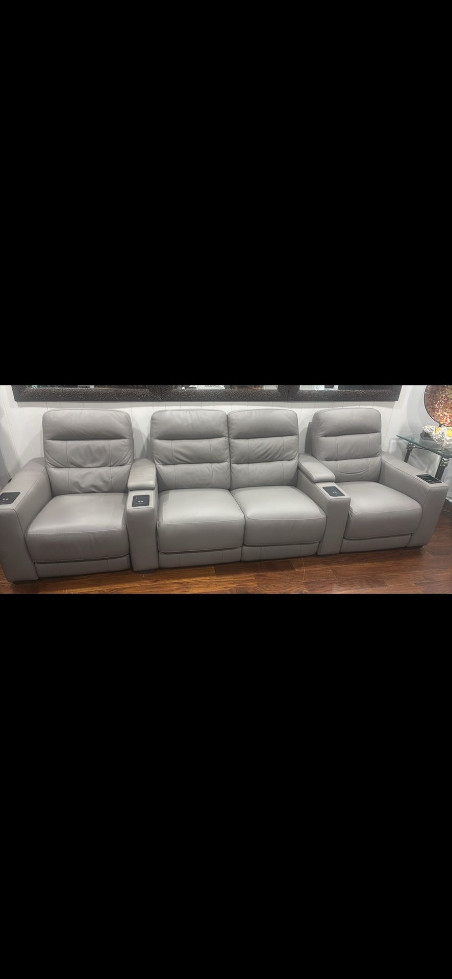 Gray Leather Sofa Only Hair, Six Months