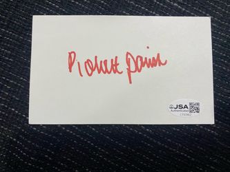 Robert Parish Autographed Index Card JSA Authenticated