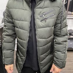 Men’s puffy, bomber hoodie, jacket