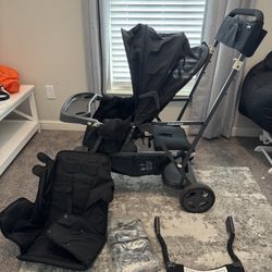 Joovy Double Stroller with Accessories