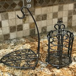 Banana Holder And Kitchen Utensil Holder