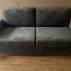 New Gray Love Seat Sofa 