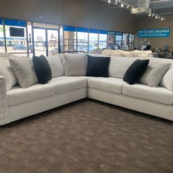 Custom Cream White Sectional 