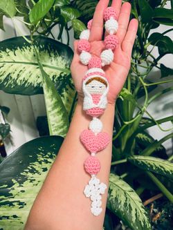 Handmade Crochet Virgin Mary Rosary