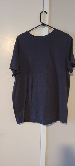 Xl Navy Blue Plain Crew Neck T-Shirt