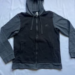 Men Adidas Hoodie Jacket Outerwear Sweatshirt Shirt Active Striped Logo Medium M