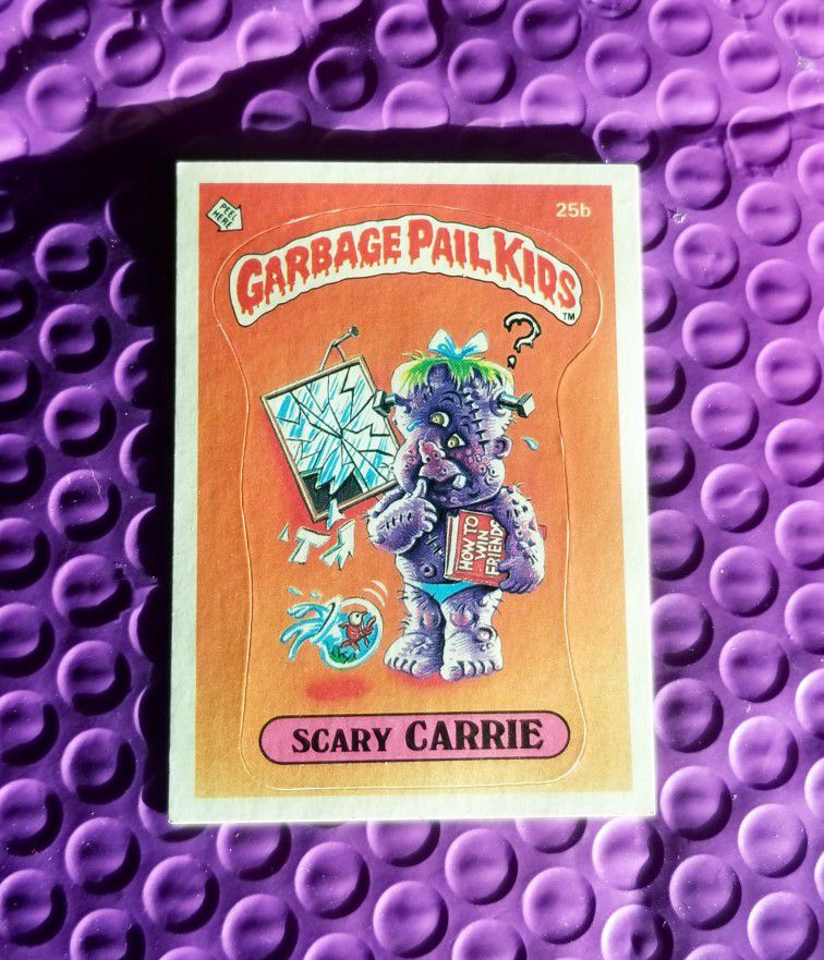 ~1sT SERIES (#25b)~ 1985 TOPPS GARBAGE PAIL KIDS~ SCARY CARRIE~ CENTERED (NM)
