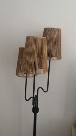 68” Boho Rattan Floor Lamp – 3 Light Standing Lamp