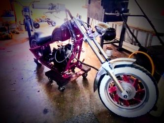 Mini chopper bike gas