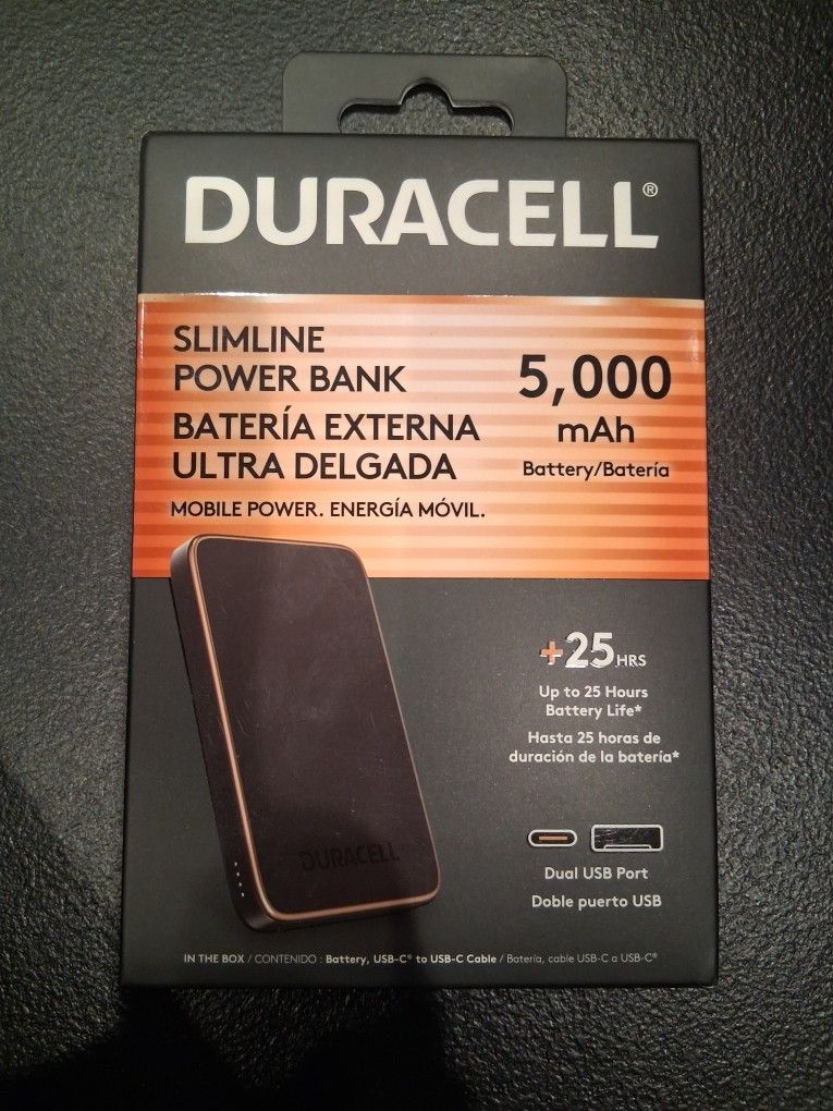 Duracell 5,000 mAh Slimline Powerbank