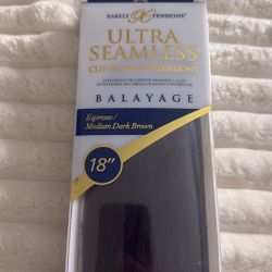 18" Ultra-Seamless Clip-in Hair Extensions Espresso