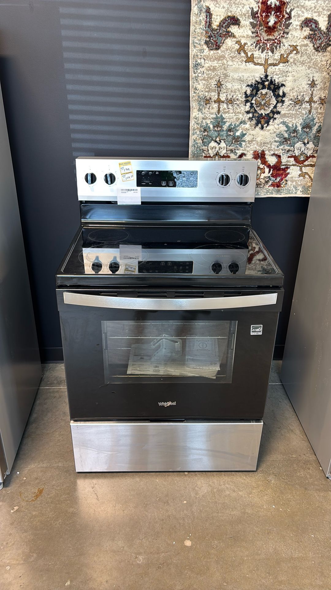 Electric stove range, whirlpool
