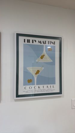 “Dirty Martini” picture frame / painting for bar
