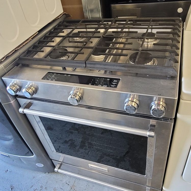 Kitchenaid Stainless Slide-In Gas Range KSGG700ESS