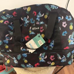 Disney - Stitch Black Tropical Print Weekender Bag