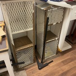 Heavy-Duty Metal & Wood Storage Shelves (2)