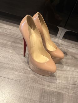 Authentic Christian Louboutin Bianca 140 Patent Leather Heels