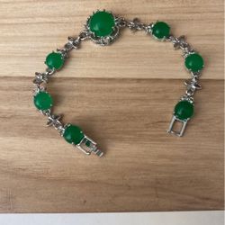 Silver Bracelets Green Jade Bracelets Jewelry Jade Bracelets Bracelets 