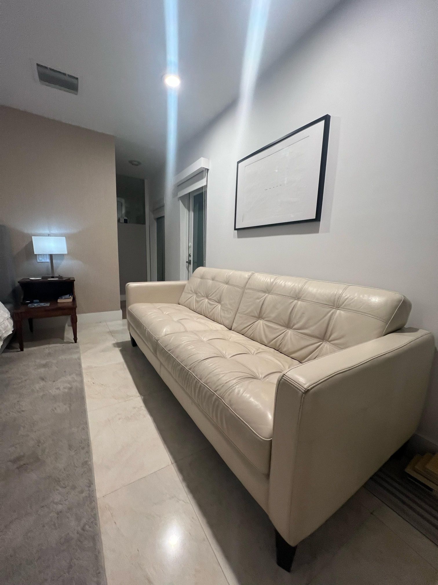 White Leather Sofa