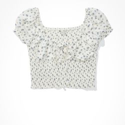 Cottagecore American Eagle Floral Top 