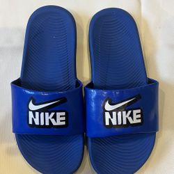 Blue Nike Slides 5Y