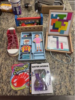 Wooden Educational Toys Melissa & Doug Dress-Up, Tetris, Tool Box
