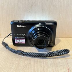 Nikon COOLPIX S6500 Digital Camera 16.0MP Tested Good w/ Bat-Char-Card Read Blw  