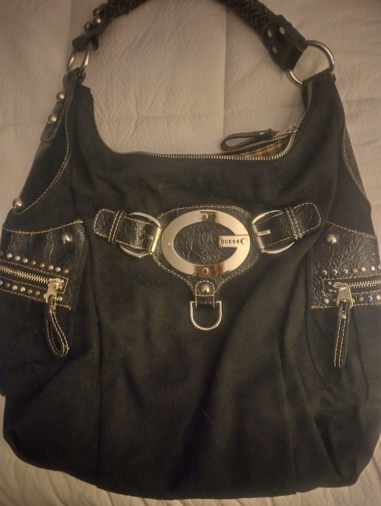  Guess Leather & Canvas Bag