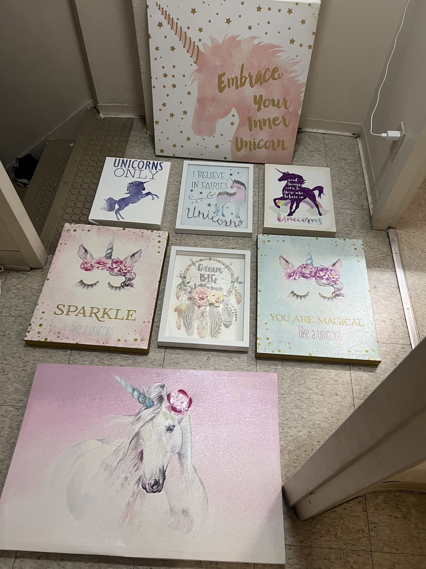 Unicorn Room Wall Decoration, Full Set