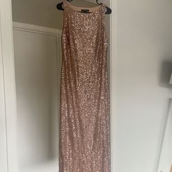 Ralph Lauren, Size 14, Rose Gold Formal Dress