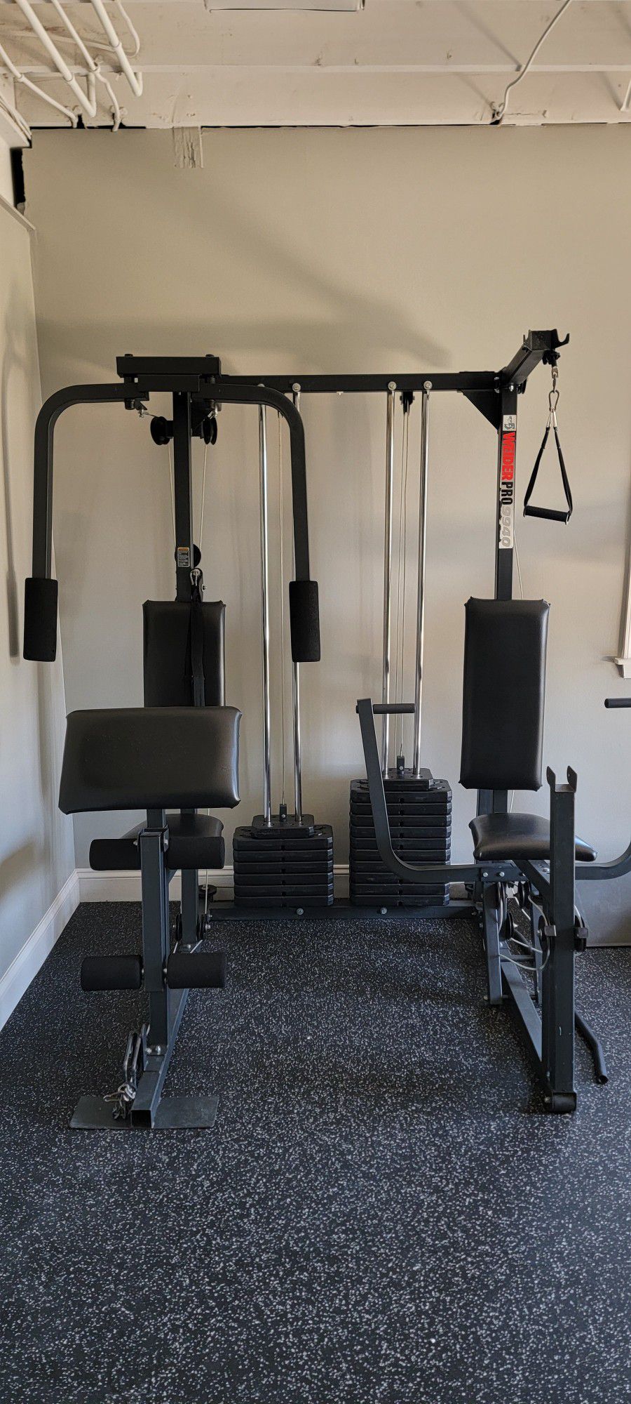 2 Stations Stack Weight Home Gym System