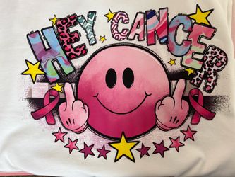 Hey Cancer Breast Cancer Awareness Graphic Tee
