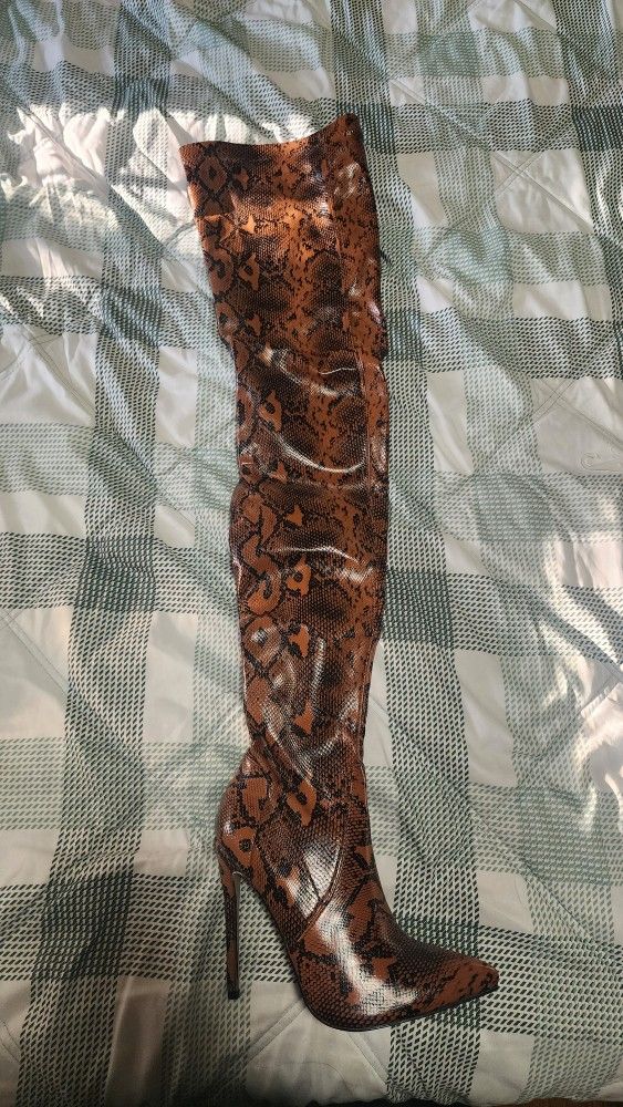 Snake Print Boots