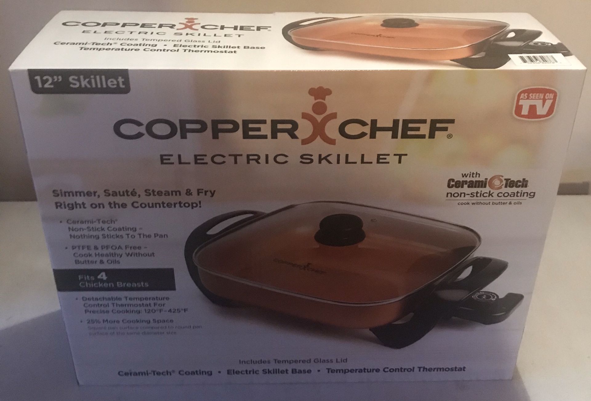 Copper chef electric skillet 12x12