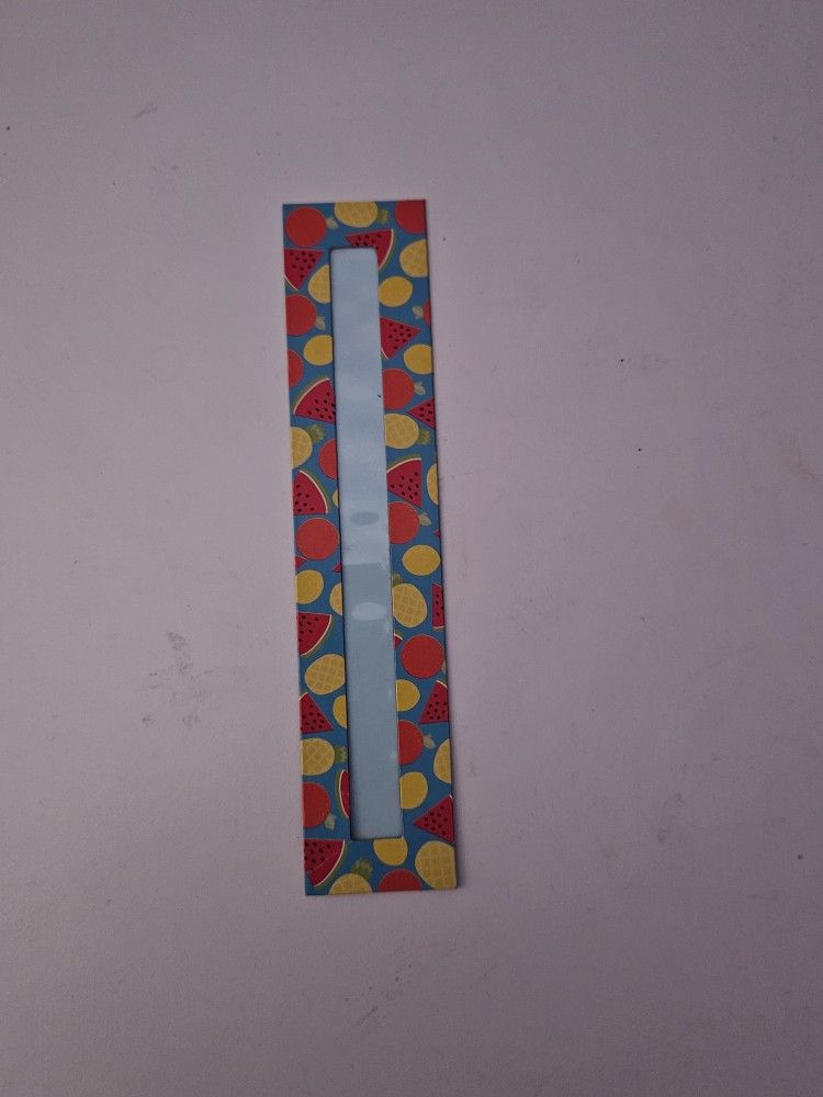 Fun Fruit Bookmark with Blue Plastic Screen to Make Reading for Kids Fun