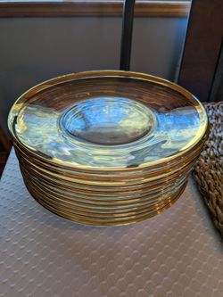 Beautiful gold-plated dishes ( 13)