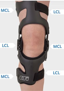 CTI Carbon Fiber Hinged Sports Knee Braces Dirt Bike Enduro Adventure Motocross Size:Large