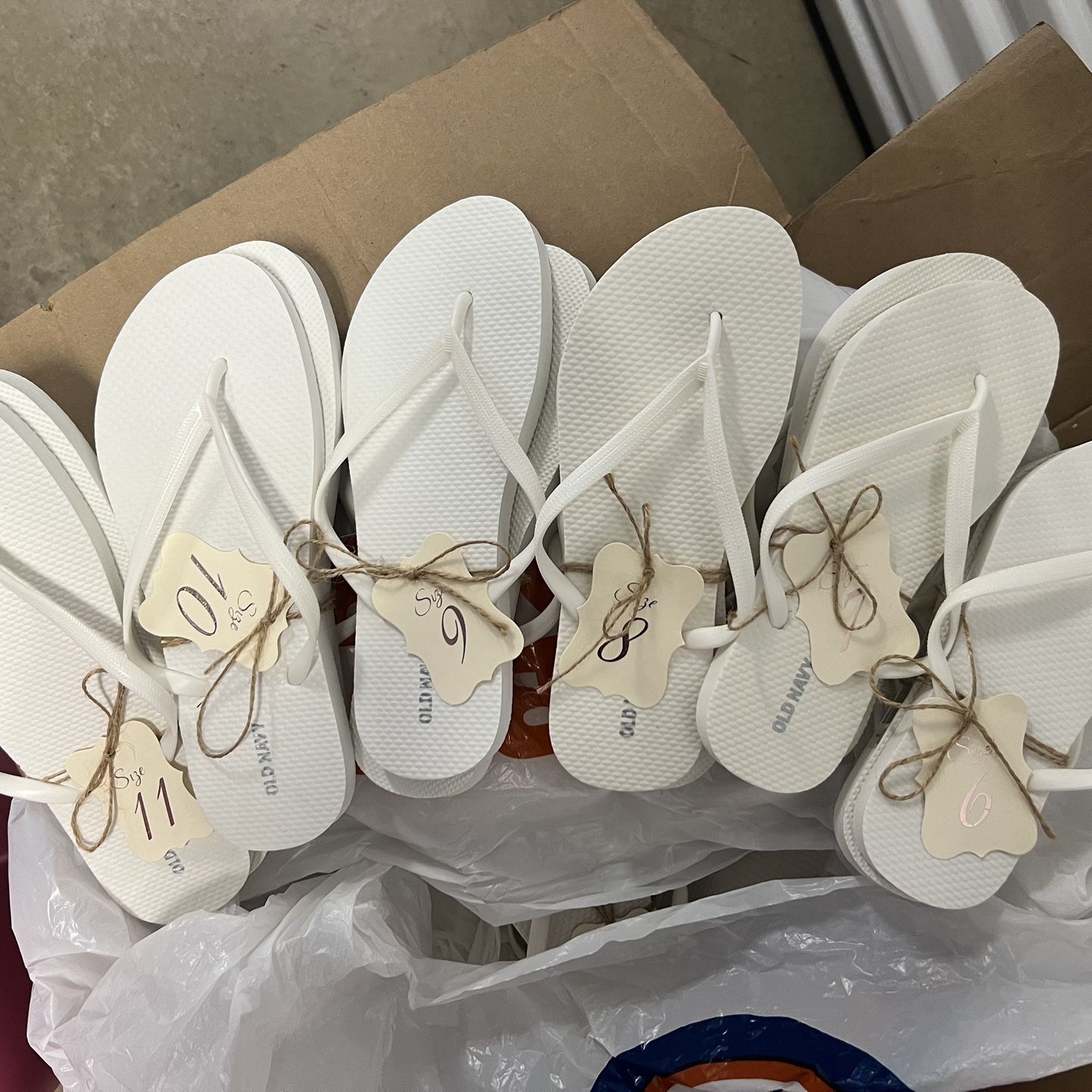 White Flip Flops $2