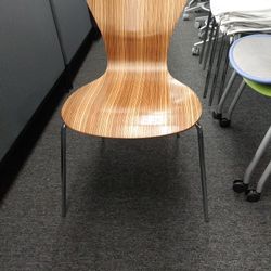 Knoll Sprite Zebra Wood Stacking Chairs