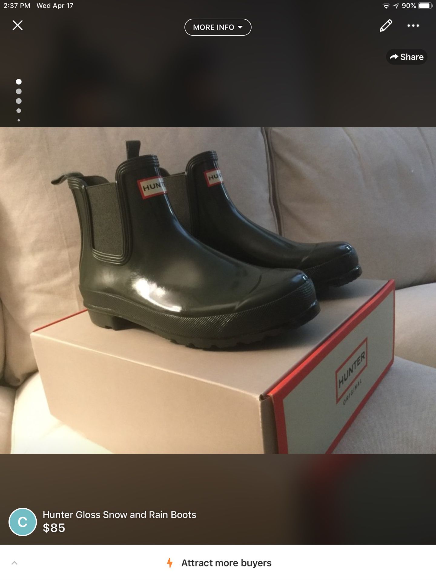 NEW Hunter Women’s Gloss Snow and Rain Boots - excellent opportunity!