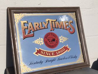 Vintage EarlyTimes bourbon whiskey mirror 18x15