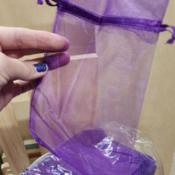 Purple Mesh Gift Bags