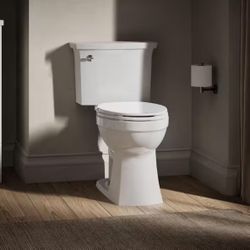 ☀️#3614 KOHLER Elmbrook 12 in. Rough In 2-Piece 1.28 GFP Single Flush Elongated Chair Height Toilet 