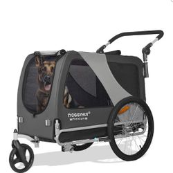 DOGGYHUT® Premium Large/XL Pet Bike Trailer & Stroller 