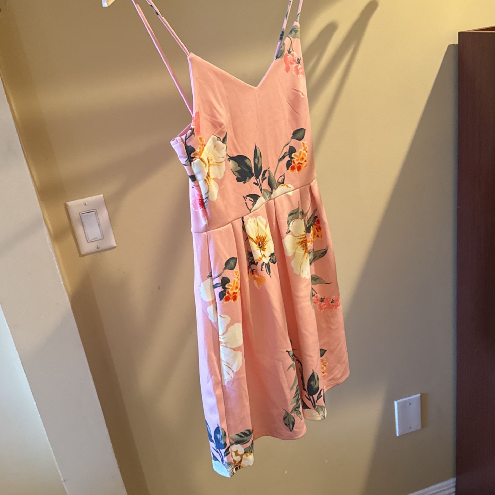 Pink Monteau Floral Dress